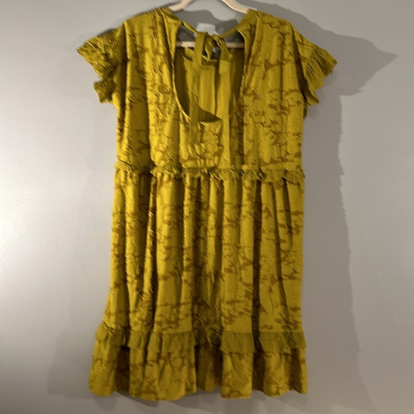 NWT green/mustard Anthropologie BOHO dress size medium - Picture 2 of 8